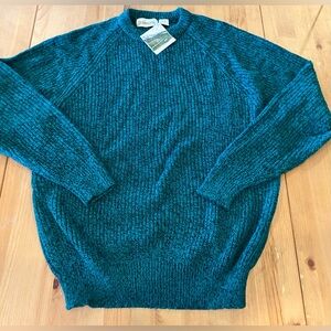 NWT Vintage St. John's Bay Men's Deep Teal Crewneck Sweater Size XL (46-48)